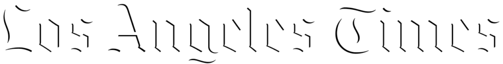 The Los Angeles Times Press Release White Logo